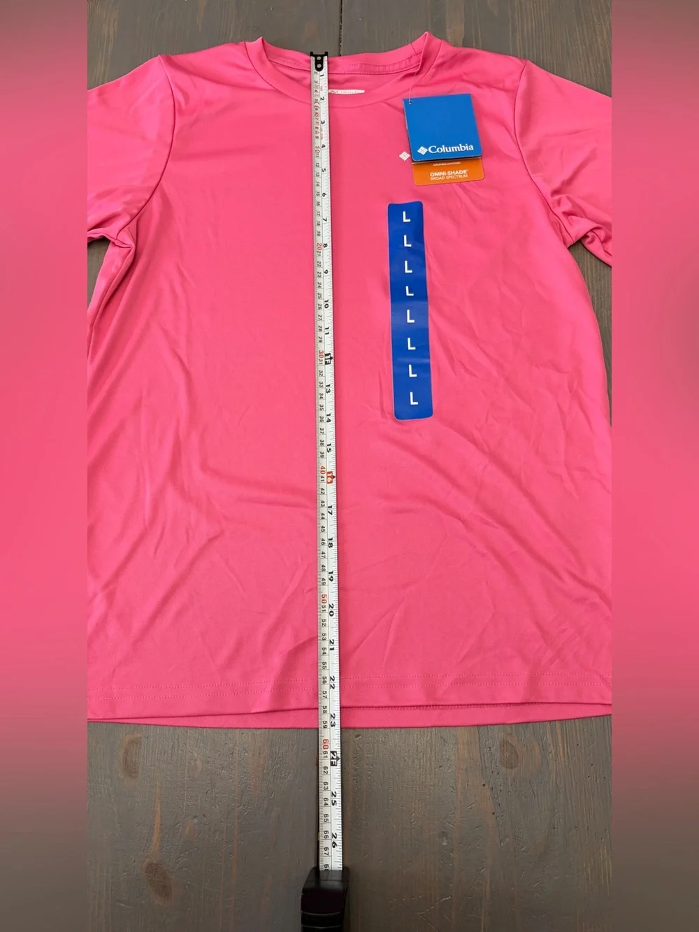 Columbia Hot Pink Long Sleeve  Shirt - Youth Large